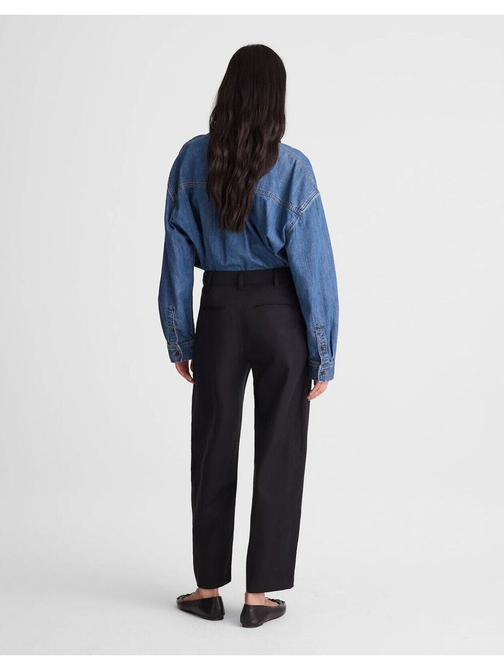 NWT Madewell The Barrel-Leg Pant in Drapey Twill - Size 8 - MSRP $118 - Picture 2 of 5